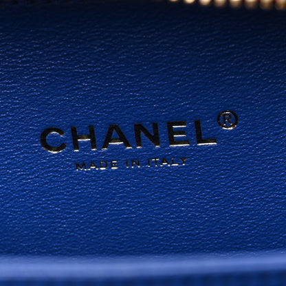 Chanel Caviar Quilted Small CC Filigree Vanity Case Blue White Red 6 of 9
