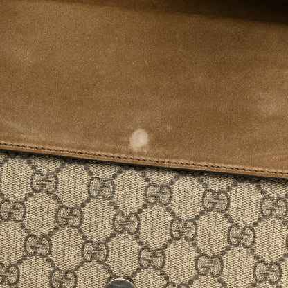 Gucci GG Supreme Monogram Suede Dionysus Clutch Beige Taupe 9 of 9