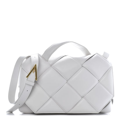 Bottega Veneta Nappa Intreccio Padded Top Handle Shoulder Bag White 1 of 10