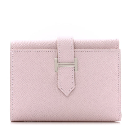 Hermes Epsom Tri-Fold Compact Bearn Wallet Mauve Sylvester 1 of 7