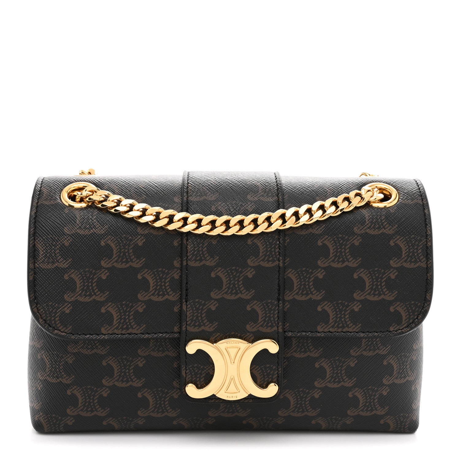 Celine Triomphe Canvas Teen Victoire  Tan 1 of 10