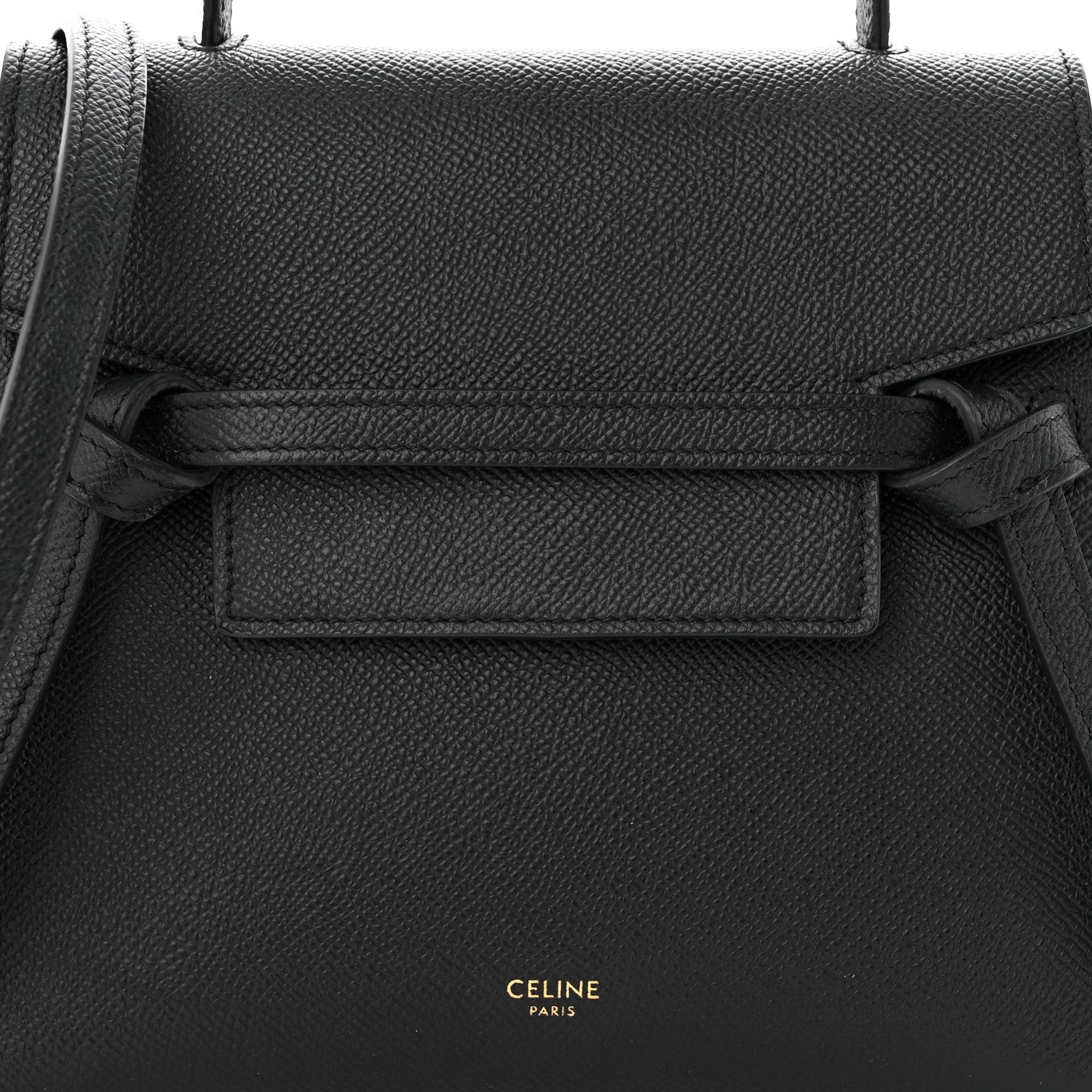 Celine Grained Calfskin Nano Belt Bag Black 8 of 11