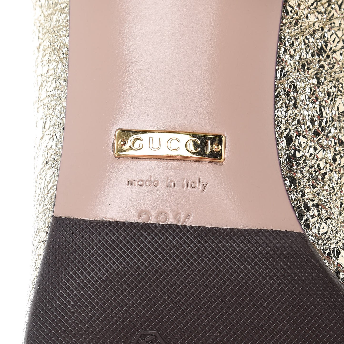 Galassia GG Marmont Fringe 50mm Loafer Pumps 38.5 Platino