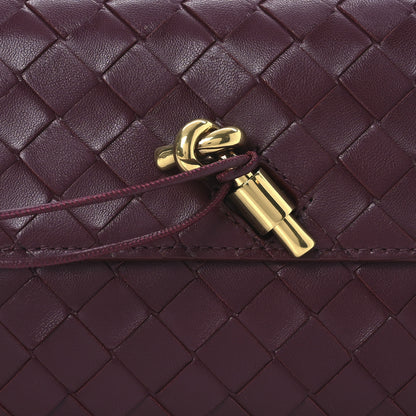 Bottega Veneta Nappa Intrecciato Long Andiamo Top Handle Clutch Barolo 8 of 13