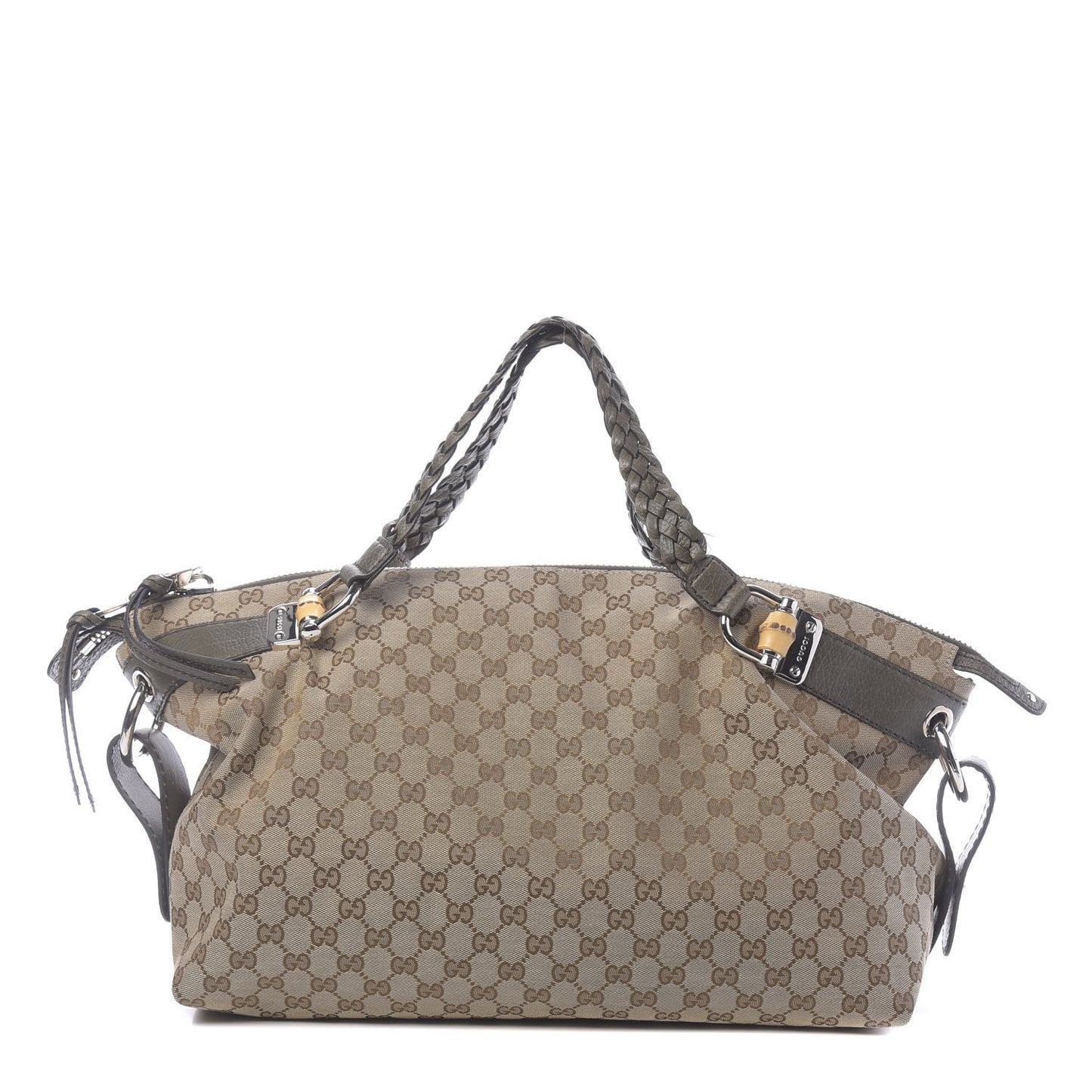 Monogram Bamboo Bar Medium Tote Olive