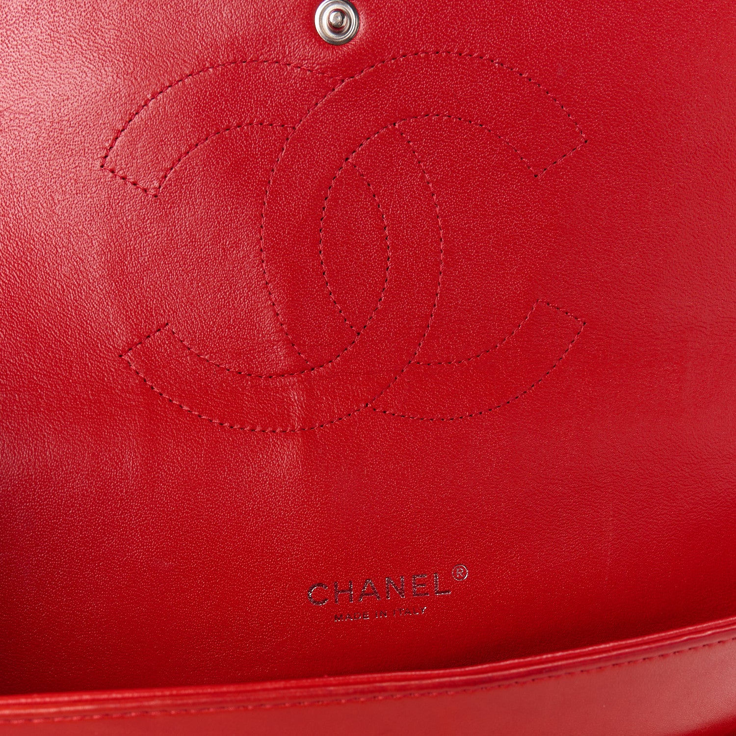 Chanel Lambskin Quilted Maxi Double Flap Red 6 of 13