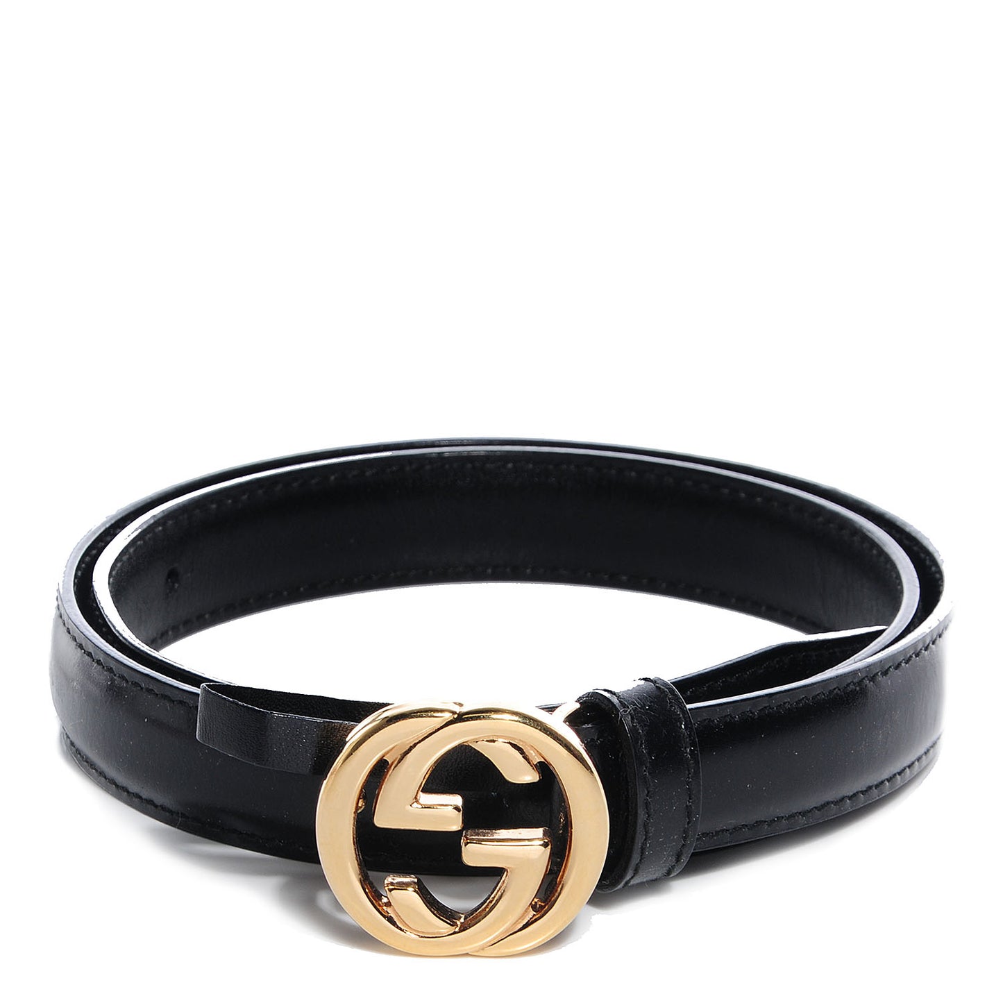 Leather GG Belt Black 65 26