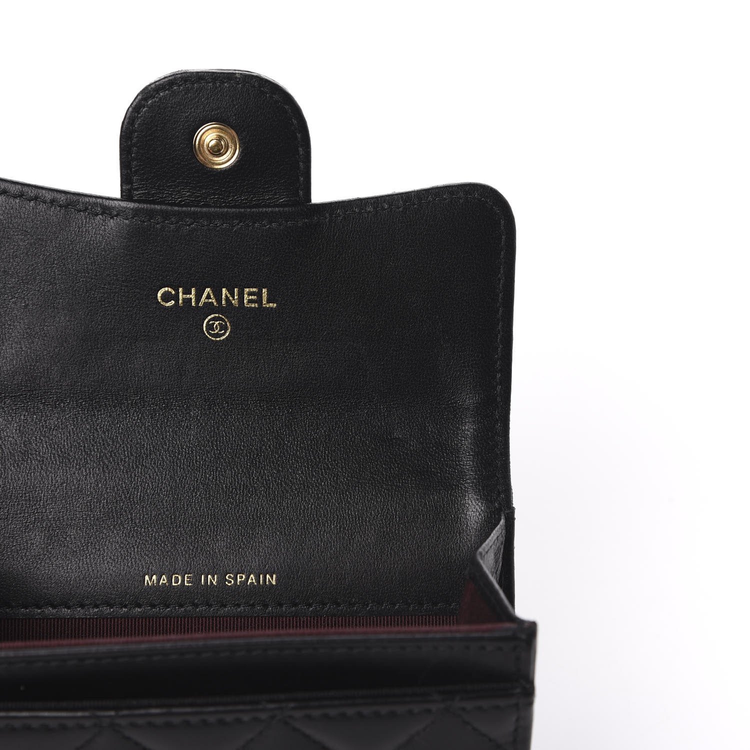 Chanel Lambskin Quilted Flap Card Holder Black 8 of 10