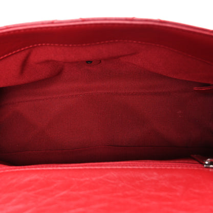 Chanel Crumpled Calfskin Medium Chain All Over Flap Red 5 of 10
