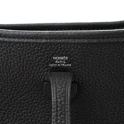 Hermes Taurillon Maurice Zigzag Evelyne TPM Black White Deep Blue 6 of 11