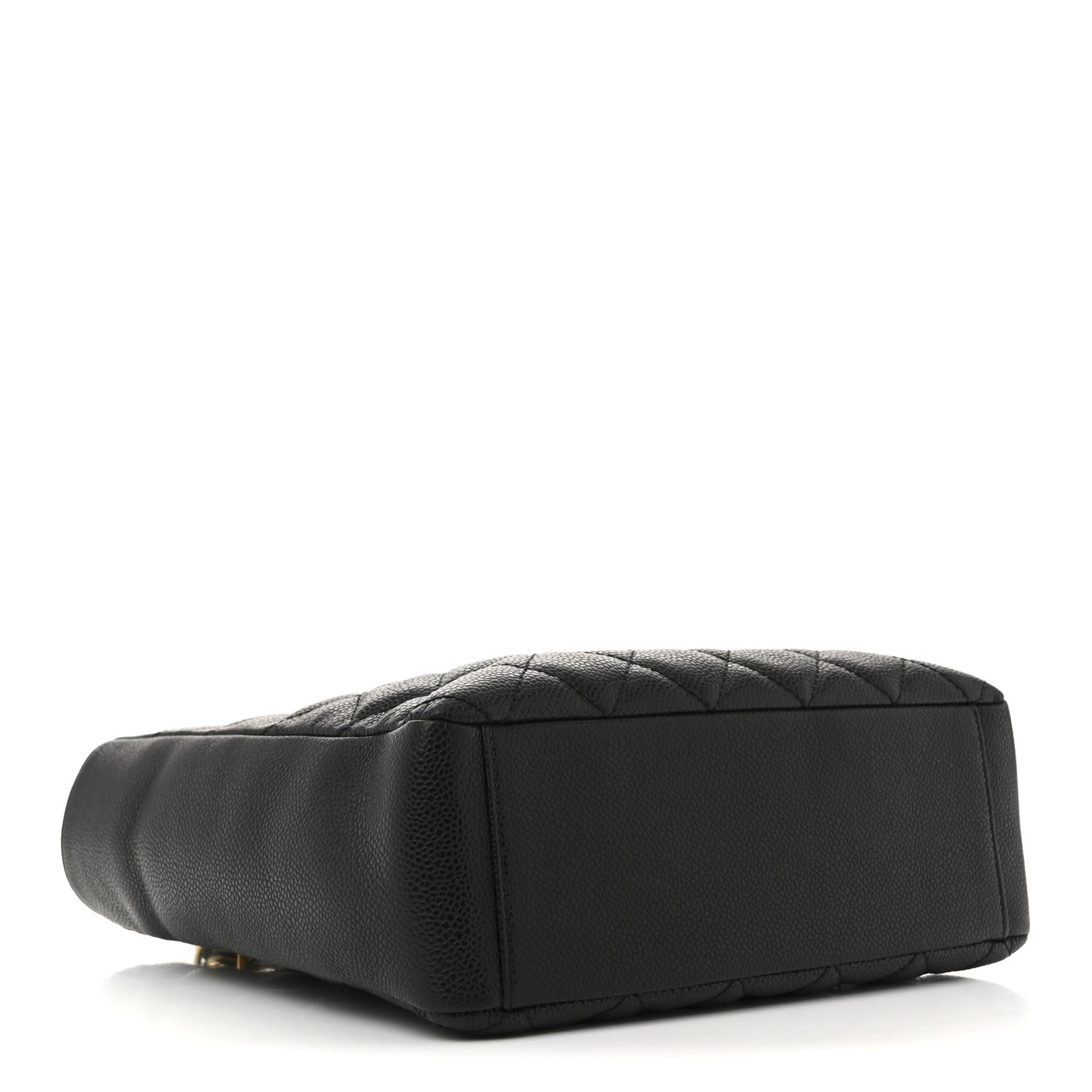Caviar Quilted Petit Shopping Tote PST Black