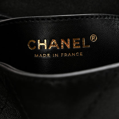 Chanel Shiny Lambskin Quilted Large Hobo Bag Black 6 of 10