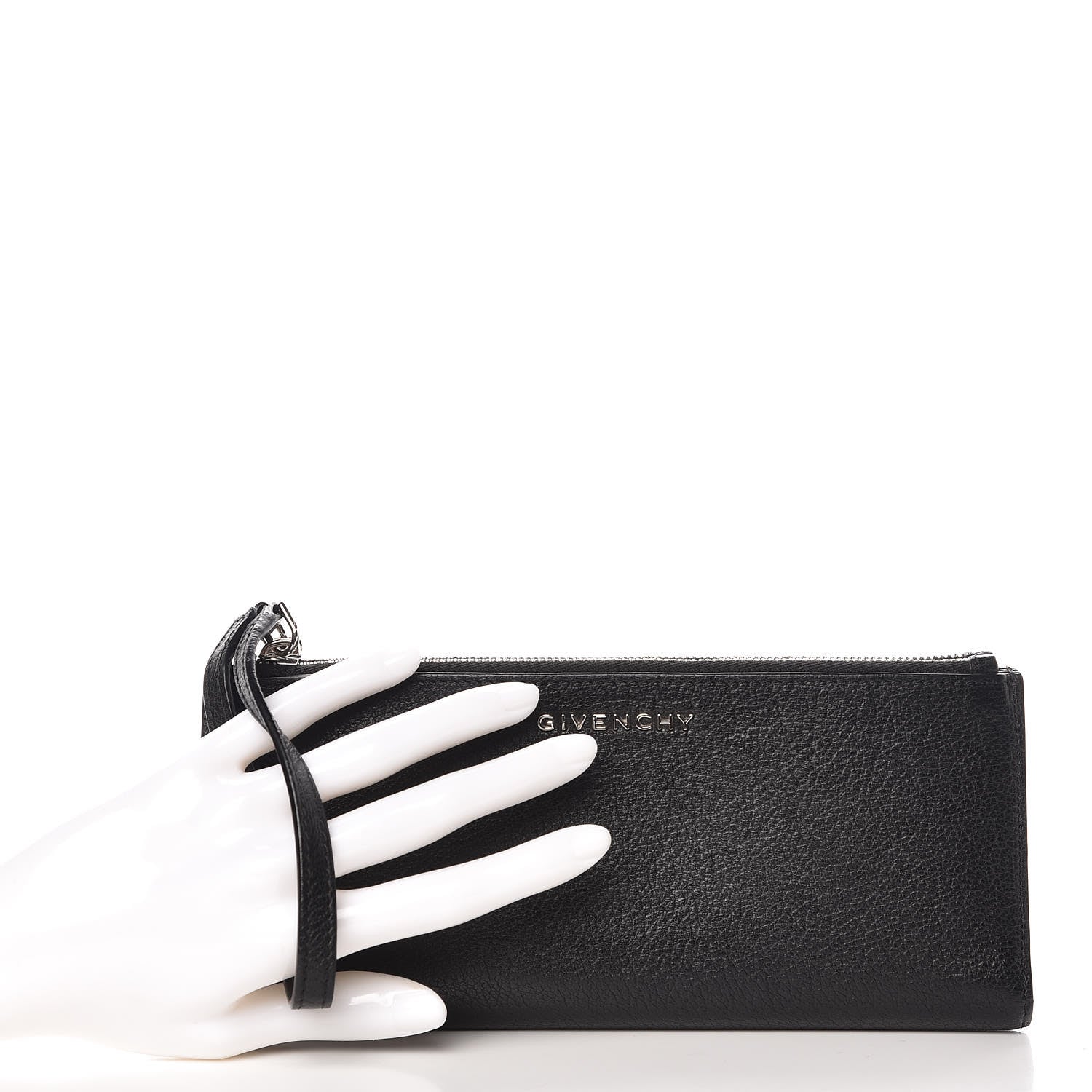 Givenchy Sugar Goatskin Pandora Double Zip Wallet Black 2 of 8