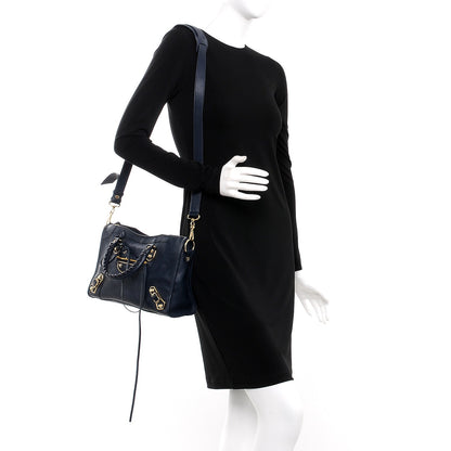 Balenciaga Chevre Gold Metallic Edge Hardware S City Bleu Nuit Dark Sea 2 of 8