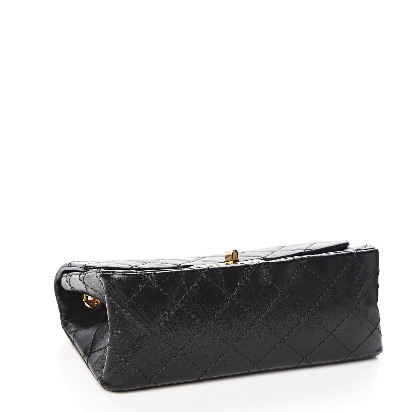 Aged Calfskin Quilted 2.55 Reissue Mini Flap Black