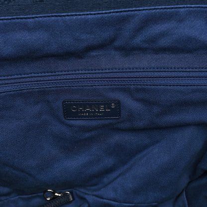 Chanel Canvas Small Double Face Tote Navy 6 of 10