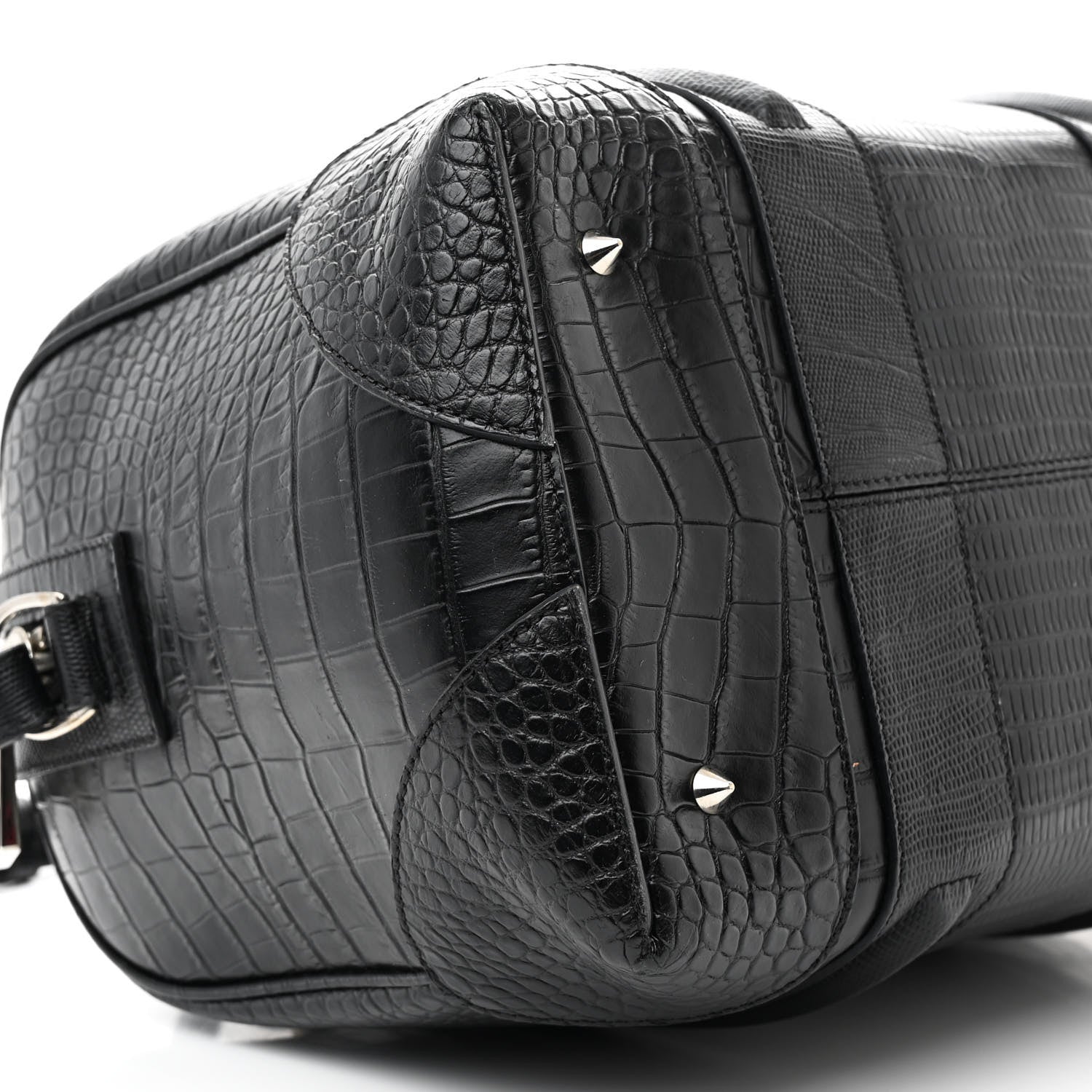 Givenchy Calfskin Crocodile Embossed Medium Lucrezia Black 9 of 14