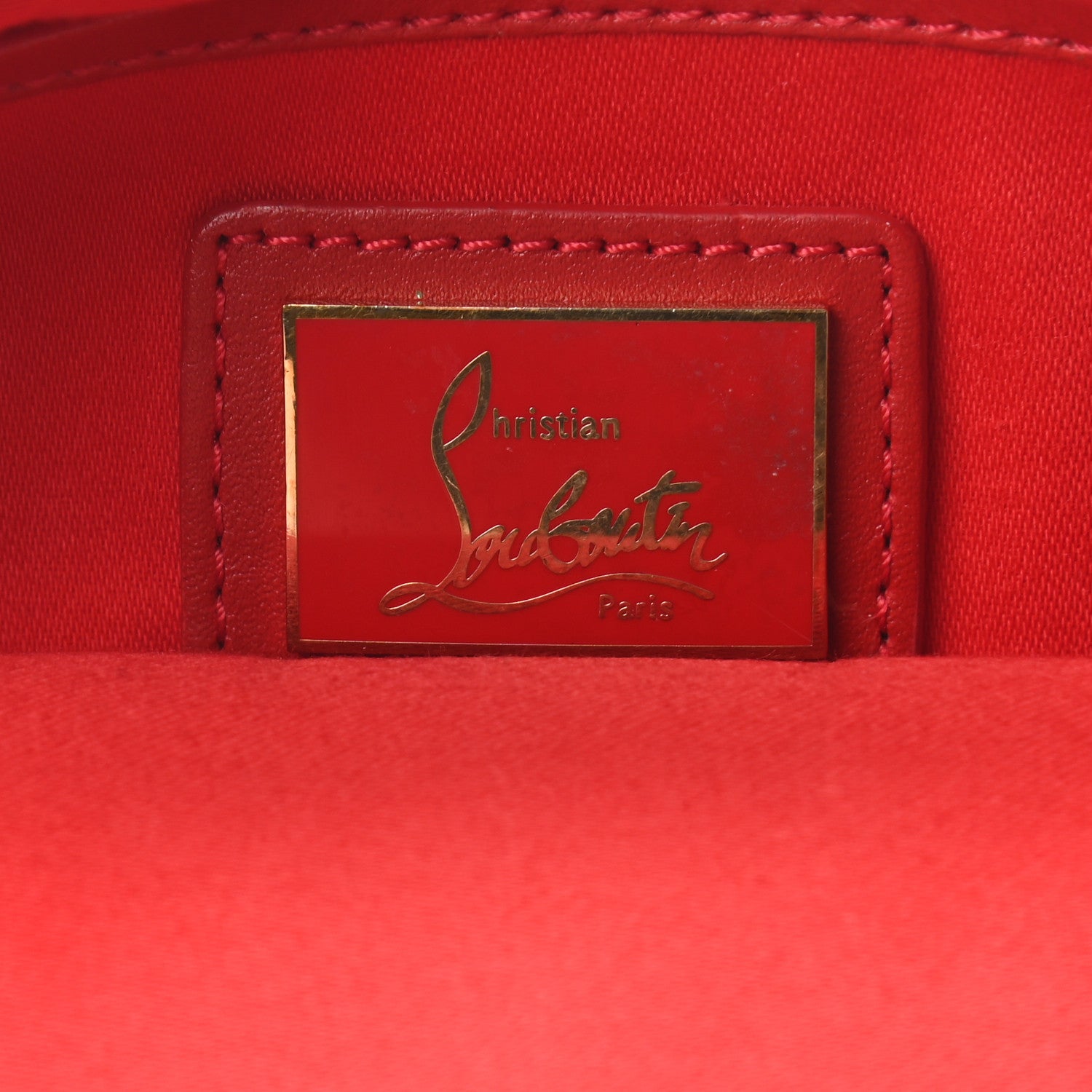 Christian Louboutin Calfskin Studded Clutch Black 6 of 6