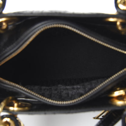 Christian Dior Patent Cannage Medium Lady Dior Black 4 of 11