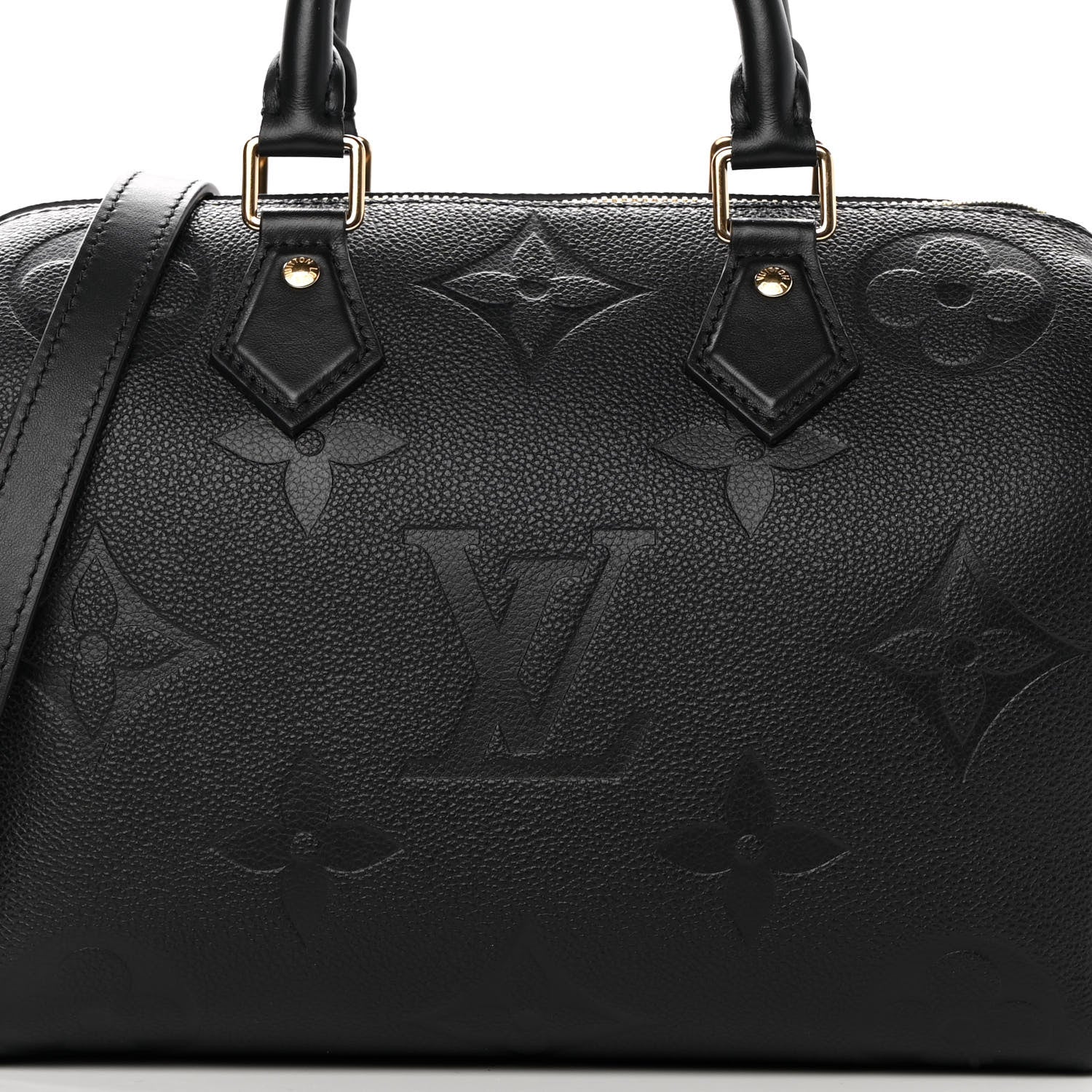 Louis Vuitton Empreinte Monogram Giant Speedy Bandouliere 25 Black 7 of 9
