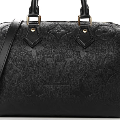 Louis Vuitton Empreinte Monogram Giant Speedy Bandouliere 25 Black 7 of 9