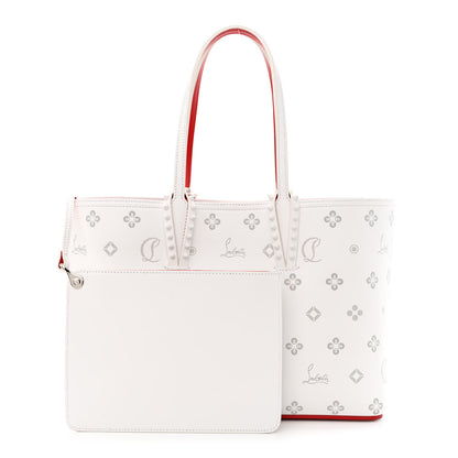 Christian Louboutin Calfskin Loubinthesky Mini East West Cabata Tote White 1 of 12