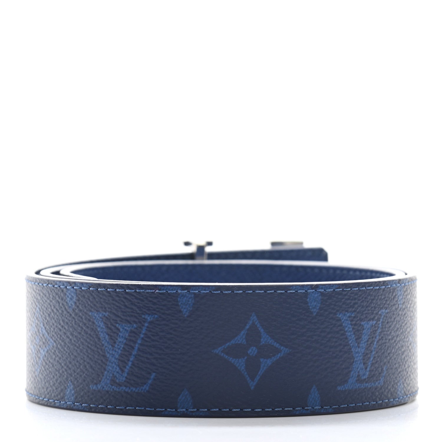 Louis Vuitton Monogram 40mm Reversible LV Initiales Belt 85 34 Cobalt Blue 4 of 16