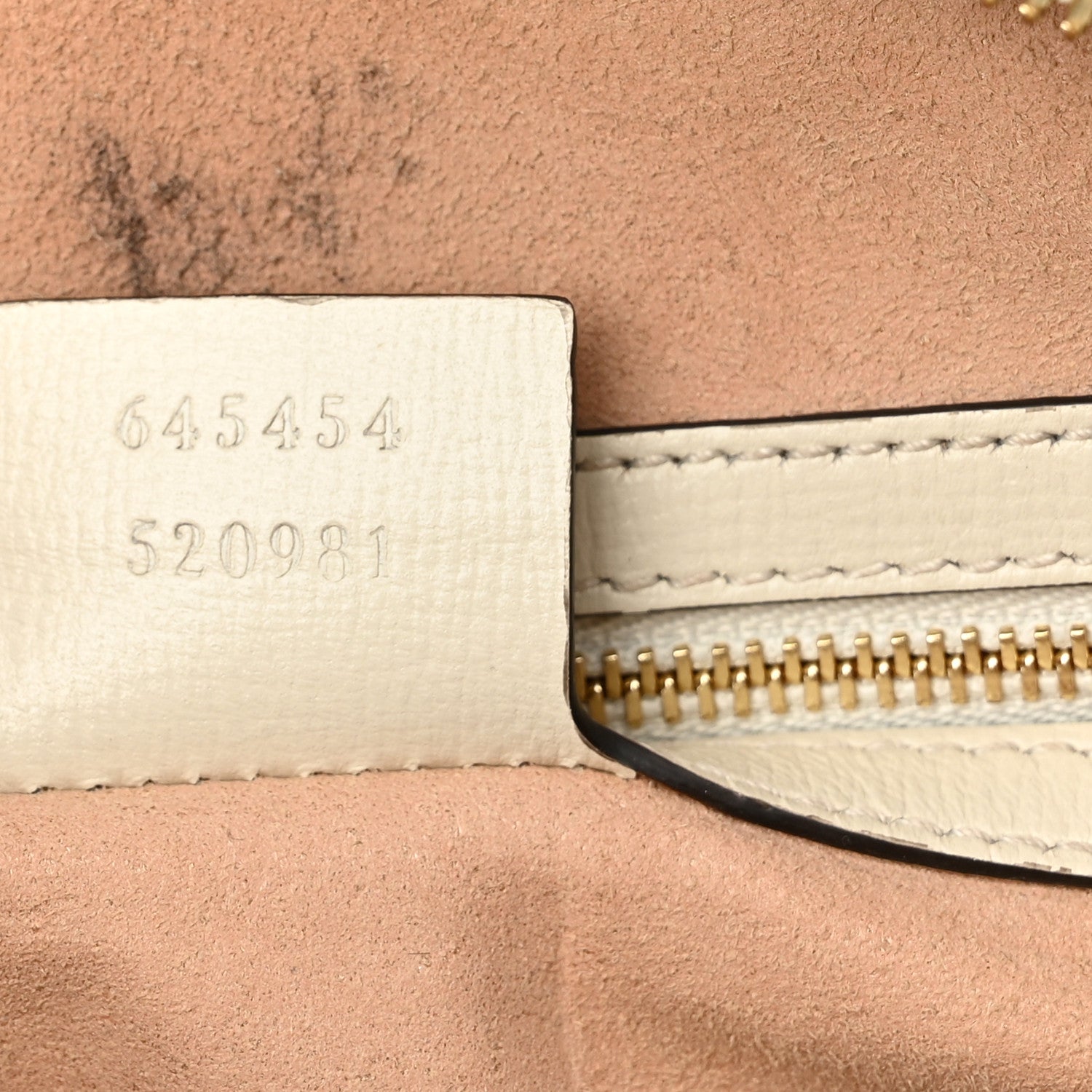 Gucci GG Supreme Monogram Small Horsebit 1955 Shoulder Bag Beige Mystic White 7 of 14