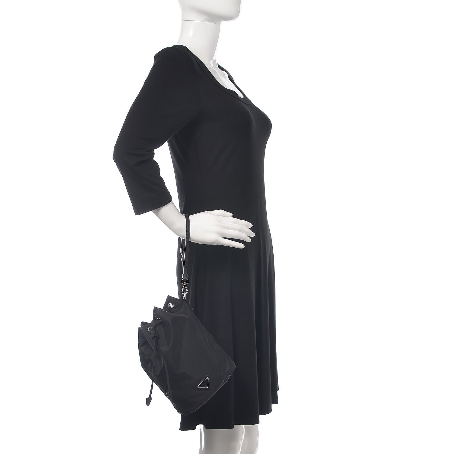 Prada Tessuto Nylon Vela Wristlet Black 2 of 9
