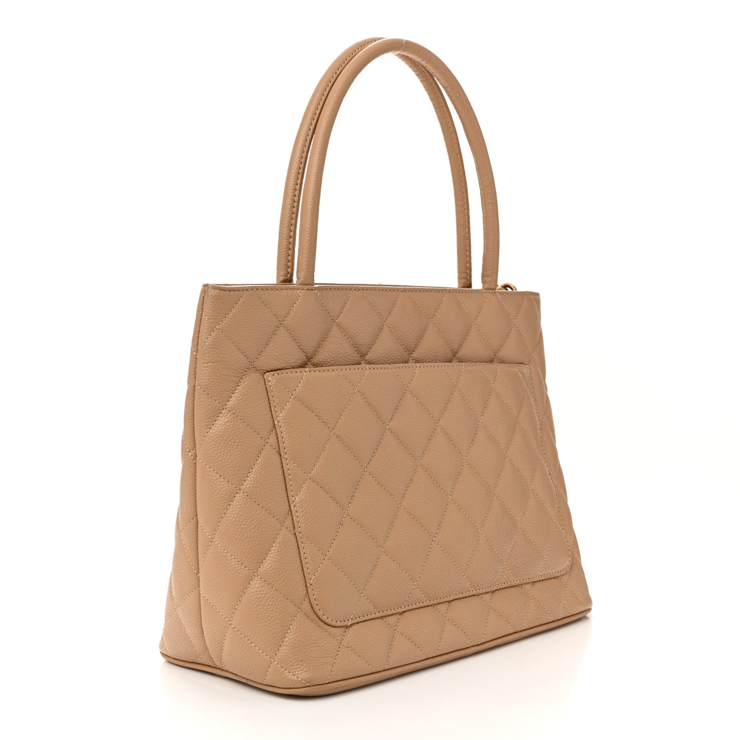 Chanel Caviar Quilted Medallion Tote Beige 3 of 12