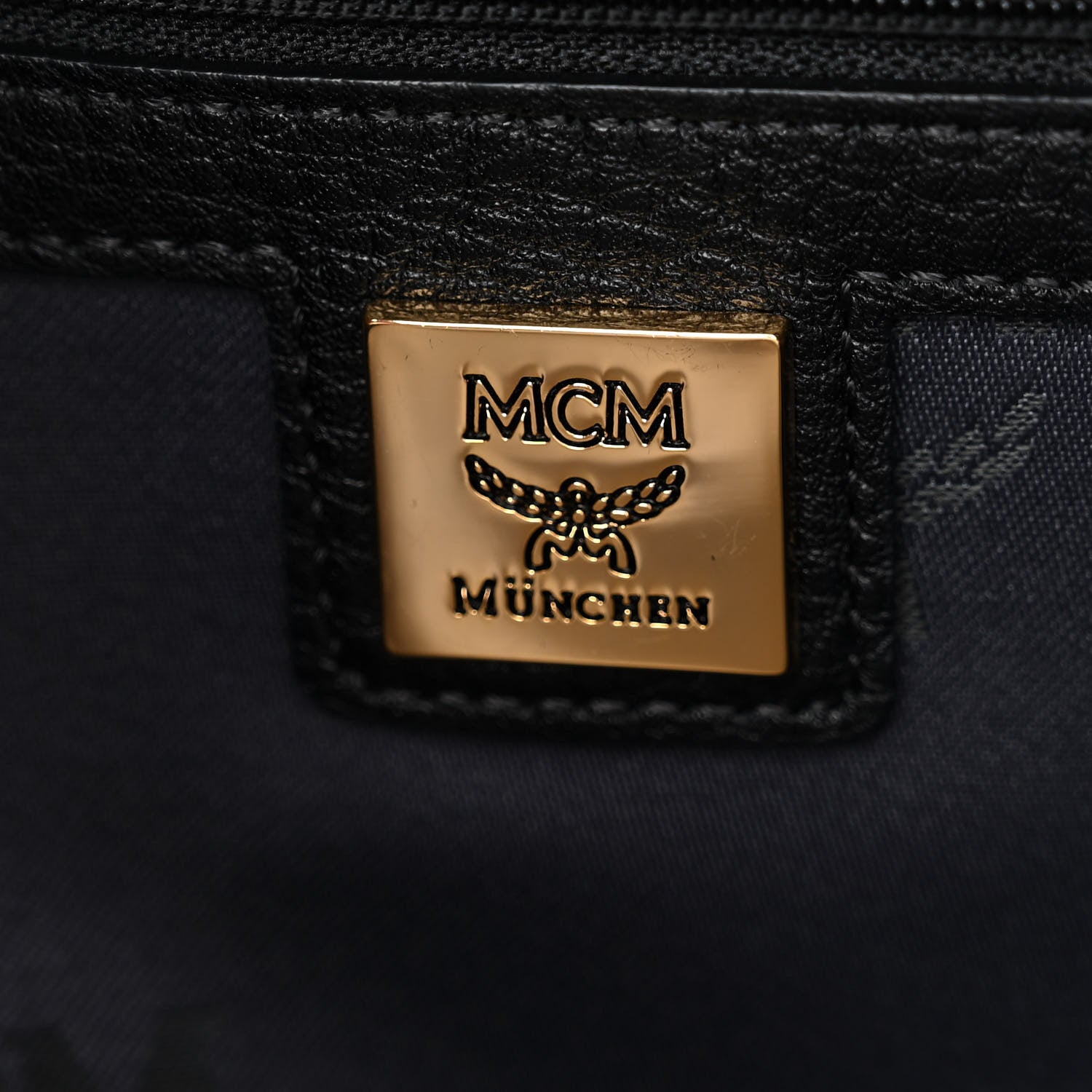 MCM Grained Calfskin Visetos Studded Small Stark M Backpack Black 6 of 9