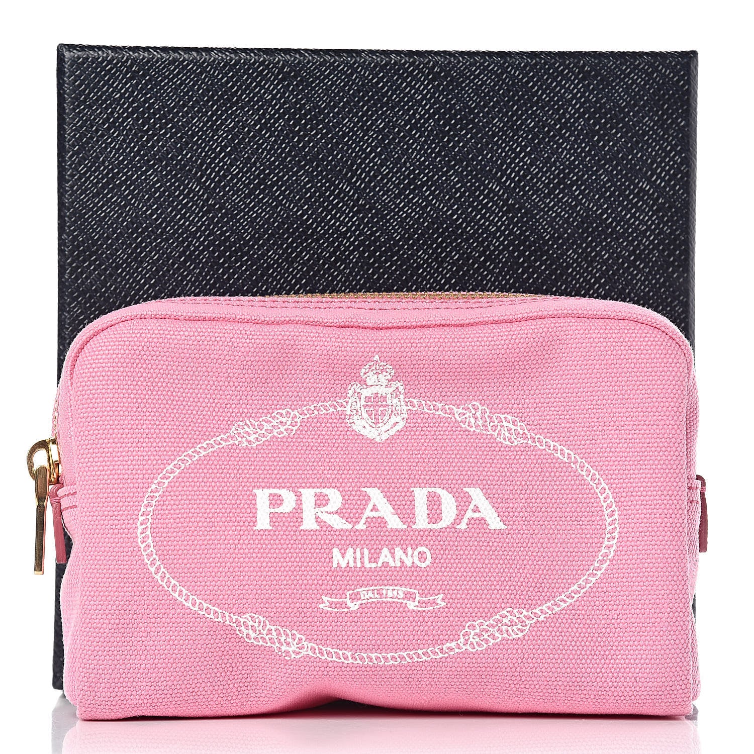 Prada Canvas Canapa Logo Pouch Geranio 10 of 10