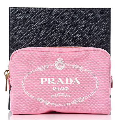 Prada Canvas Canapa Logo Pouch Geranio 10 of 10