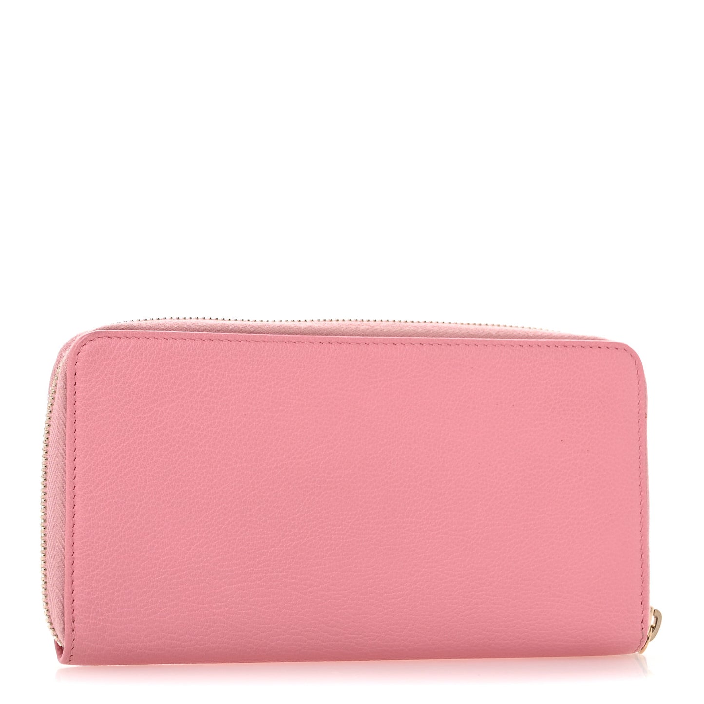 Goatskin Zip Around Wallet  Pink