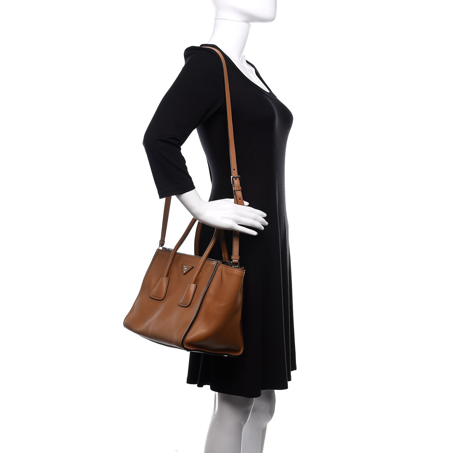 Prada City Calf Twin Pocket Tote Cannella 2 of 12