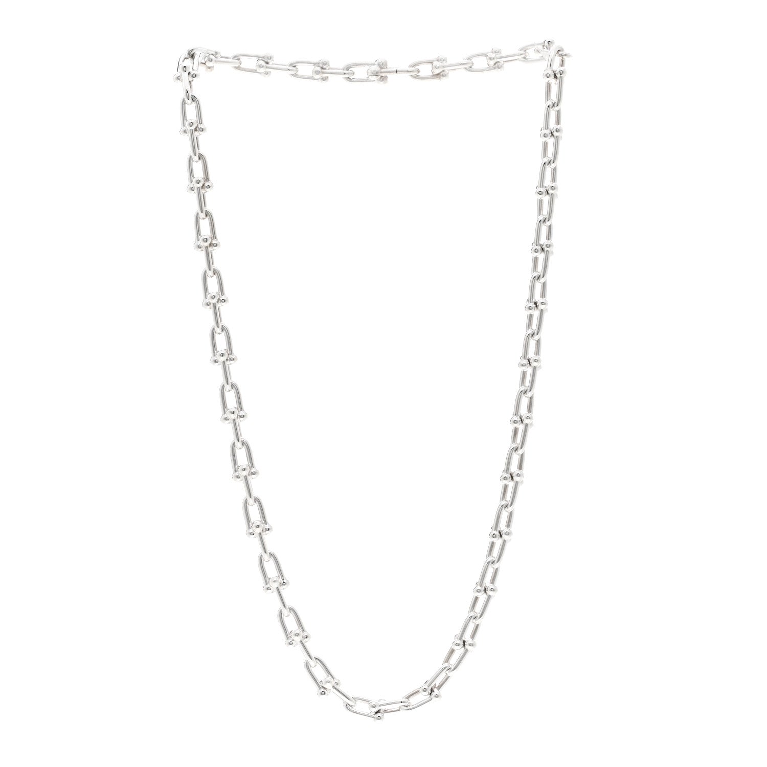 Tiffany Sterling Silver Medium HardWear Link Necklace 3 of 5