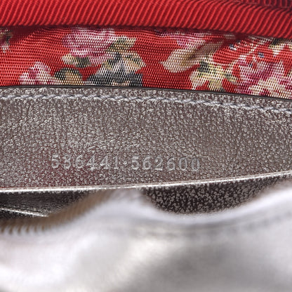 Gucci Laminated Nappa Web Trapuntata Mini GG Shoulder Bag Argento 6 of 10