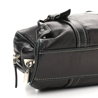 Prada Soft Calf Shoulder Bag Black 11 of 12