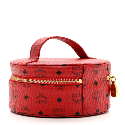 MCM Visetos Vanity Cosmetic Case Red 3 of 7