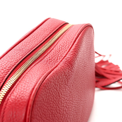 Gucci Pebbled Calfskin Small Soho Disco Bag Vibrant Red 12 of 14