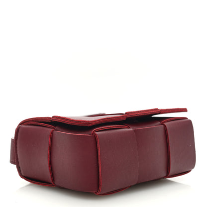 Bottega Veneta Lambskin Maxi Intrecciato Extra Mini Cassette Crossbody Bag Barolo 4 of 9