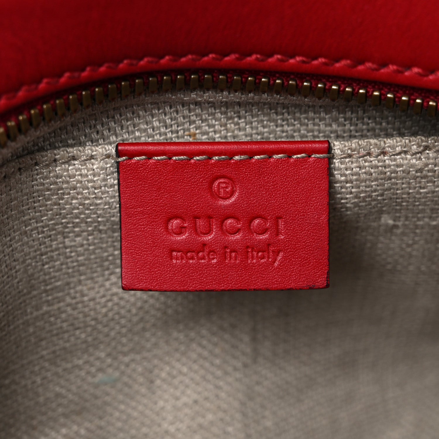 Gucci Calfskin Web Small Webby Bee Shoulder Bag Red 6 of 35