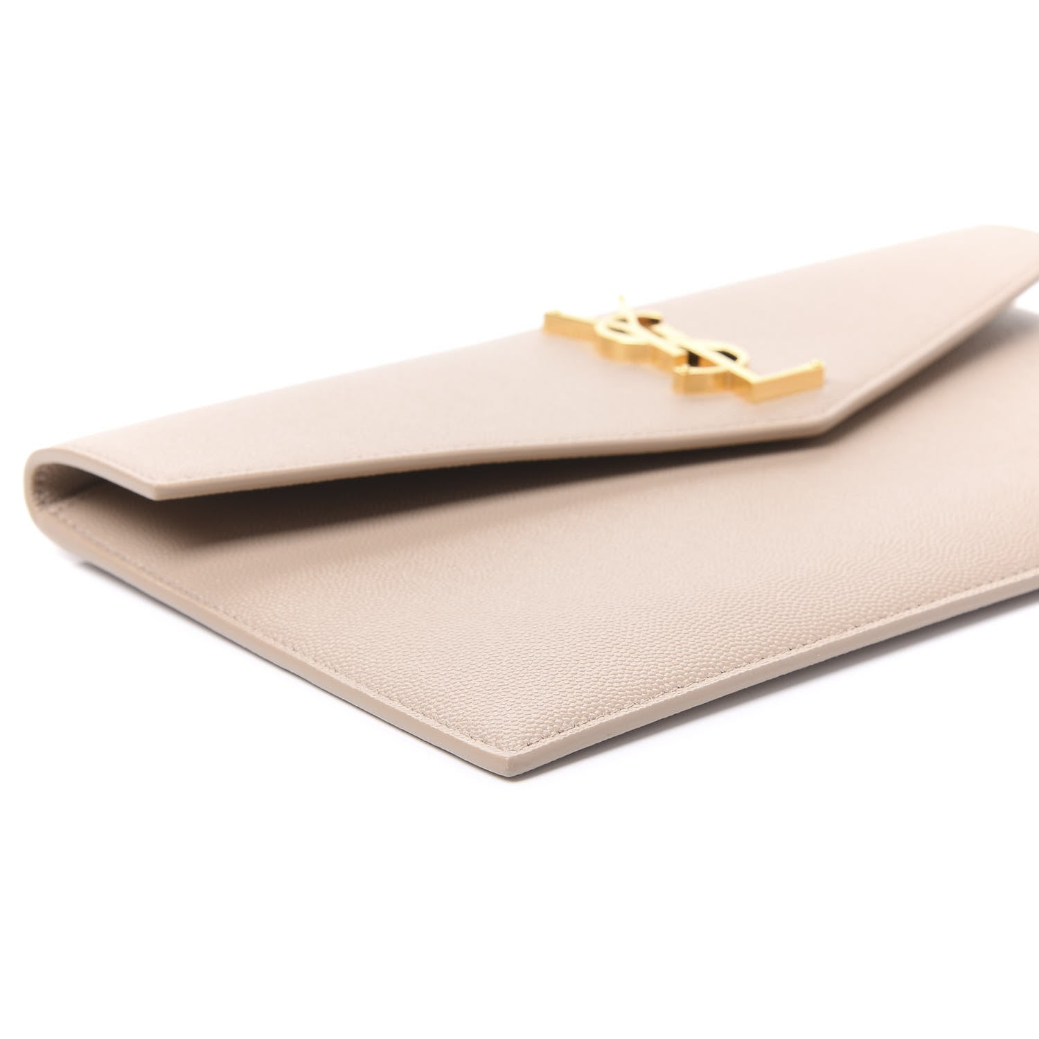 Saint Laurent Grain De Poudre Uptown Pouch Dark Beige 5 of 9