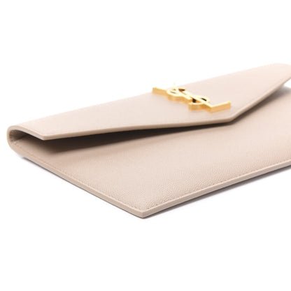 Saint Laurent Grain De Poudre Uptown Pouch Dark Beige 5 of 9
