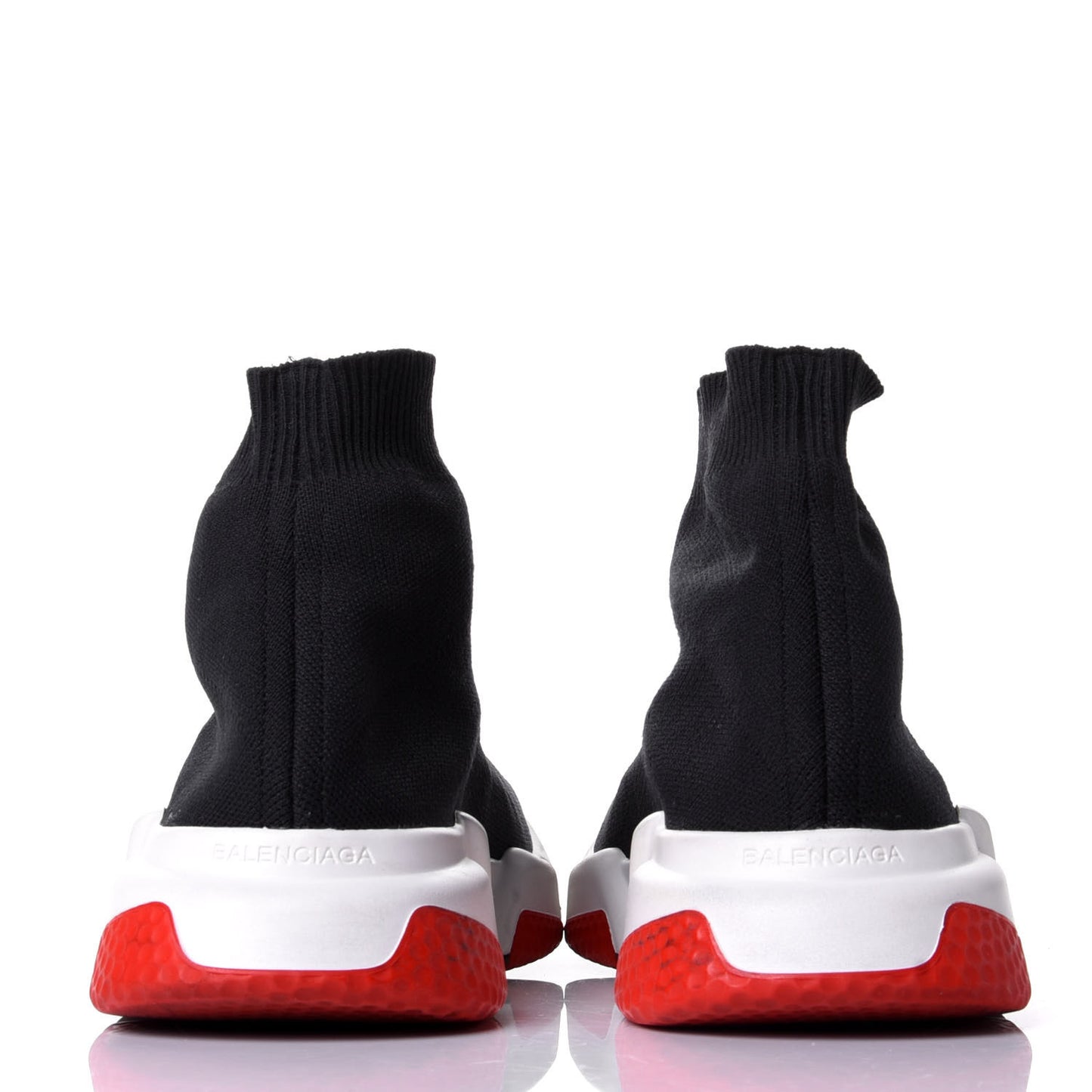 Neoprene Knit Womens Speed Sneakers 39 Black White Red