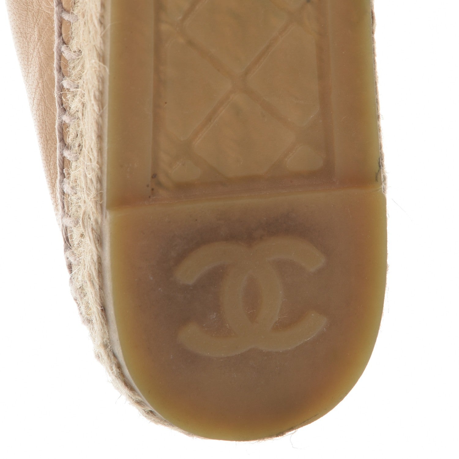 Chanel Lambskin CC Espadrilles 36 Beige Black 8 of 11