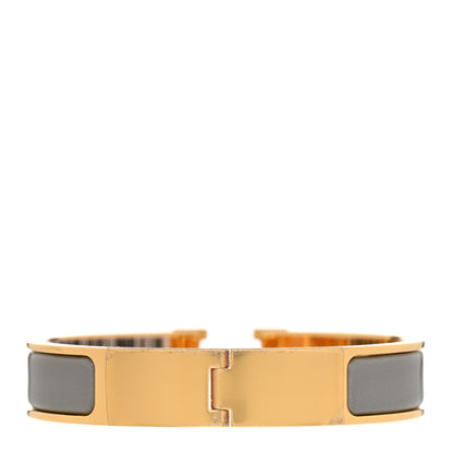 Hermes Enamel Narrow Clic Clac H Bracelet PM Marron Glace 3 of 7