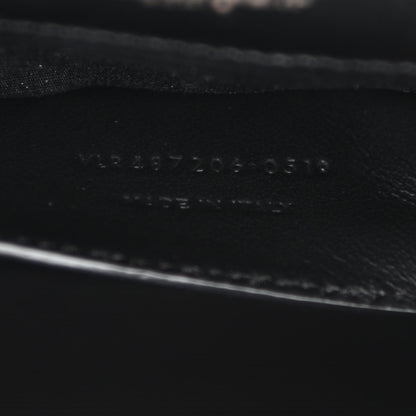 Saint Laurent Grain De Poudre Textured Mixed Matelasse Triquilt Medium Monogram Monochrome Satchel Black 7 of 12