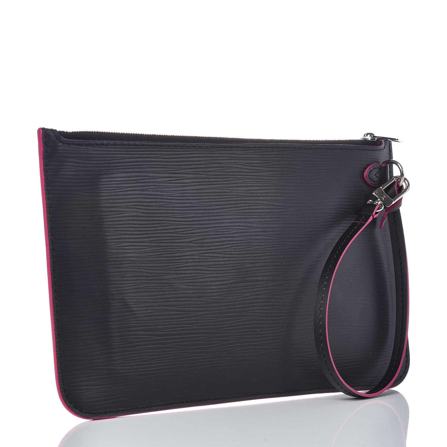 Louis Vuitton Epi Neverfull Pochette MM GM Black Hot Pink 3 of 9