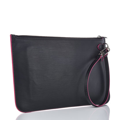 Louis Vuitton Epi Neverfull Pochette MM GM Black Hot Pink 3 of 9